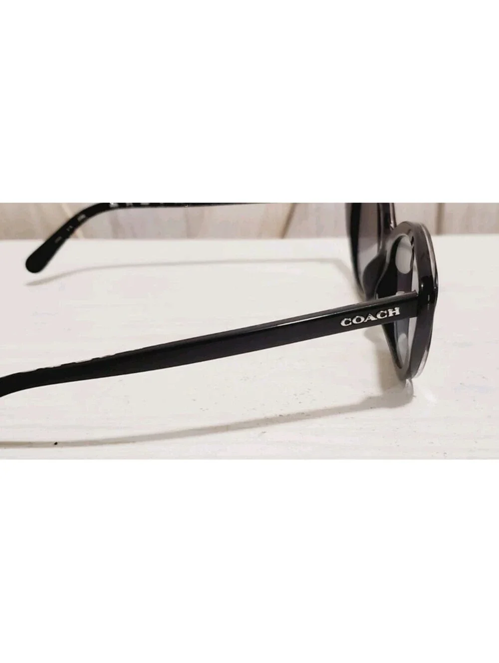 Coach Black Glitter Sig C Cat Eye Sunglasses 55828G HC8288